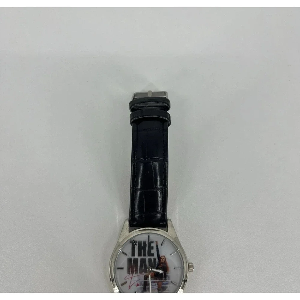 WWE Becky Lynch The Man Watch‎ Men's Size Black Leather Band Game Time New